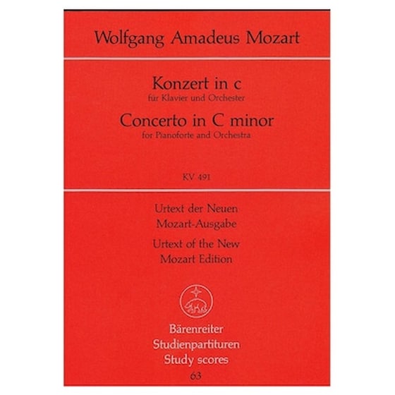 Βιβλίο Για Σύνολα Barenreiter Mozart - Concerto In C Minor Kv491 Piano [pocket Score] image 0