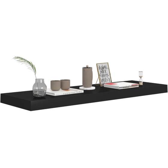 Ράφια Τοίχου VidaXL από MDF 80x23.5x3.8 cm 4 Τμχ  - Μαύρο image 6