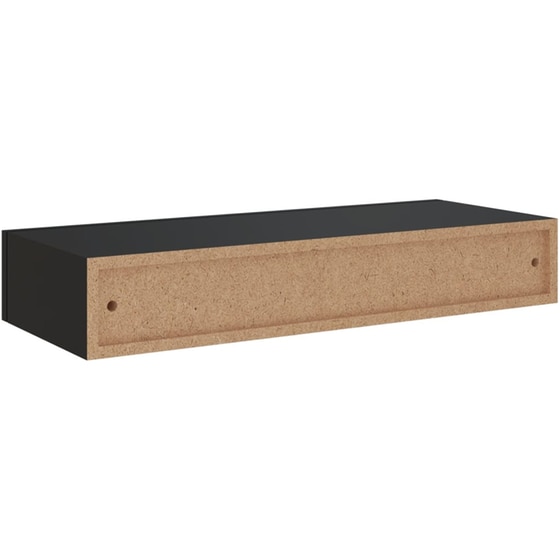Ράφια Τοίχου VidaXL με Συρτάρια από MDF 60x23.5 cm 2 Τμχ - Μαύρο image 5