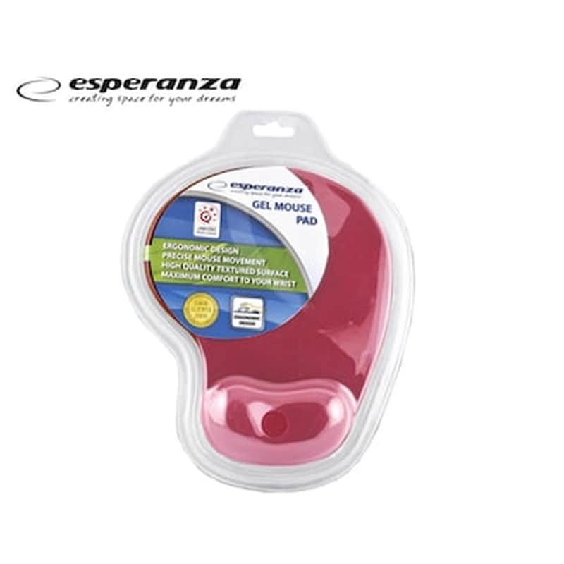 ESPERANZA Esperanza Gel Mouse Pad 230mm με Στήριγμα καρπού Κόκκινο