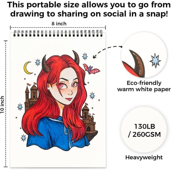 Μπλοκ&nbsp;Σχεδίου&nbsp;Ohuhu Portraits&nbsp;Of&nbsp;Joy image 1