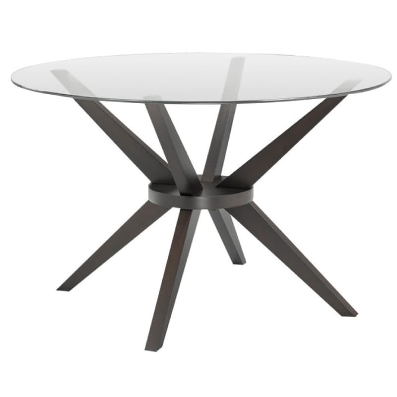 Τραπέζι Spark από Ξύλο Οξυάς 120x120x75cm – Μαύρο