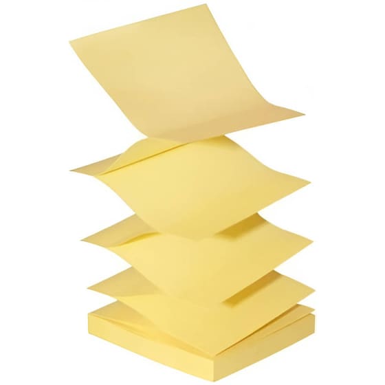 Κύβος Σημειώσεων Ζ Office Log 76x76 mm Κίτρινο (100 Φύλλων - 1 Τεμάχιο) image 1