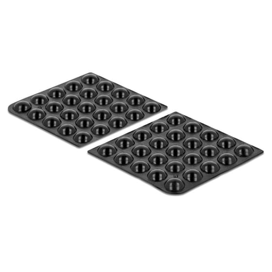 Αυτοκόλλητη Βάση Προστασίας Delock 18309, 3μ, 10x3mm, Μαύρη, 50τμχ image 0