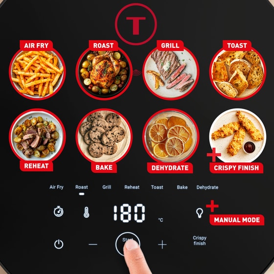 TEFAL EY8328E0 INFRARED με Αποσπώμενο Κάδο 2000 W 7 L Μαύρο Φριτέζα Αέρος image 2