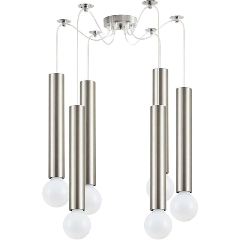 HOMELIGHTING Φωτιστικό Οροφής Πολύφωτο Homelighting Adept Tube 77-8659 Μεταλλικό - Ασημί