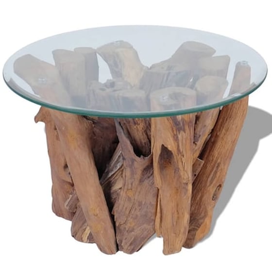 Τραπεζάκι Σαλονιού VidaXL από Μασίφ Ξύλο Teak 50x40cm - Καφέ image 5