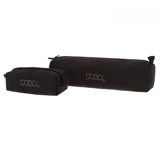 Κασετίνα Βαρελάκι Polo Wallet Μονή Μαύρο image 0