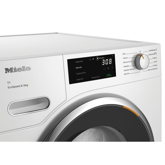 MIELE TWH780WP EcoSpeed 9 kg A+++ με Αντλία Θερμότητας Λευκό Στεγνωτήριο Ρούχων image 3
