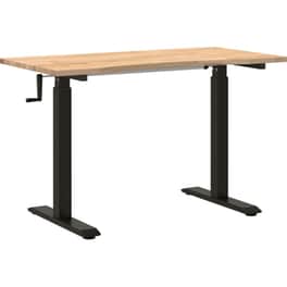Γραφείο VidaXL από Μασίφ Ξύλο Δρυός 120x60 cm - Μαύρο και Φυσικό