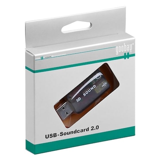 Κάρτα Ήχου Goobay 68878 USB, Με Έξοδο Μικροφώνου Και Ακουστικού - Γκρι image 1