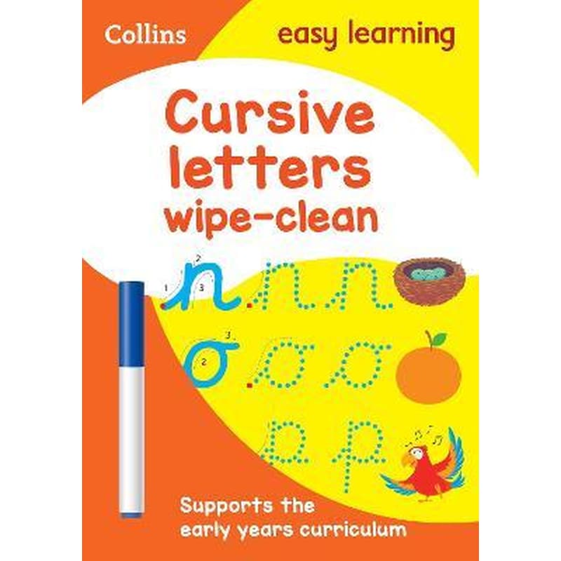 Cursive Letters Age 3-5 Wipe Clean Activity Book