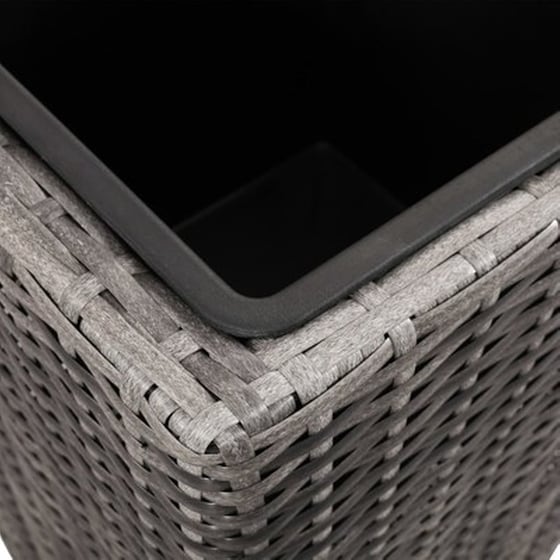 Vidaxl Ζαρντινιέρες Υπερυψωμένες 3 Τεμ. Γκρι Από Συνθετικό Ρατάν image 5