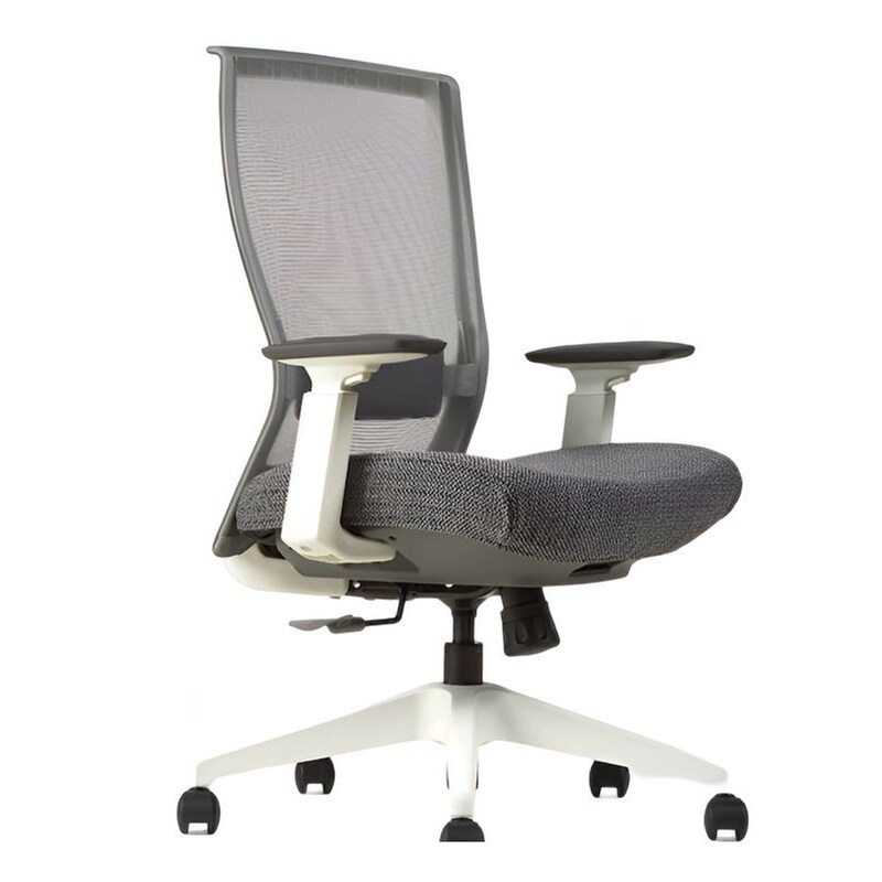 THESIS Καρέκλα Γραφείου Thesis M5 Χωρίς Προσκέφαλο Υφασμάτινη 65x95-105 cm - Λευκή/Γκρι