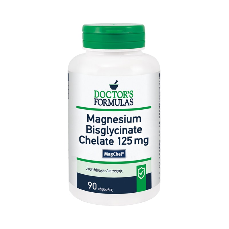 Μέταλλα Doctors Formulas Magnesium Bisglycinate Chelate 125mg - 90 κάψουλες