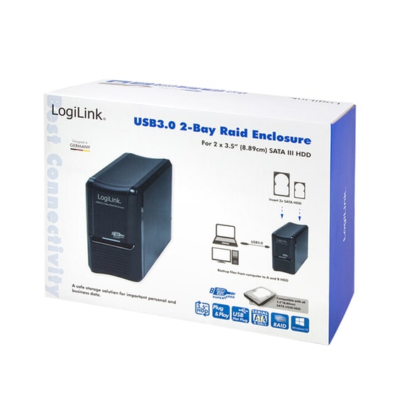 Logilink UA0154A Θήκη Σκληρού Δίσκου 3,5" SATA Σύνδεση USB 3.0 image 2