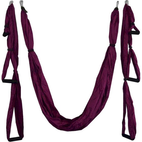 Πανί Aerial Yoga Anti-Gravity Kepeak με Λαβές από Μετάξι - Μωβ image 2