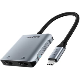 Docking Station Cabletime  CT-CM2H4K-AG USB/USB-C/2x HDMI 4K 100W - Γκρι