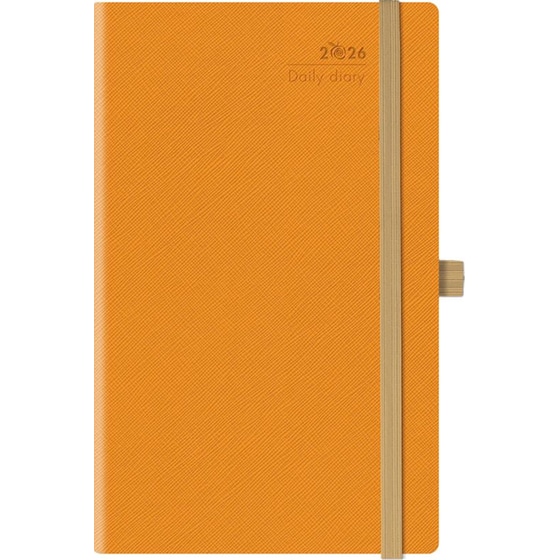 Ημερολόγιο Ημερήσιο 2026 Θεοφύλακτος 12M Saffiano Renetta Πορτοκαλί image 0