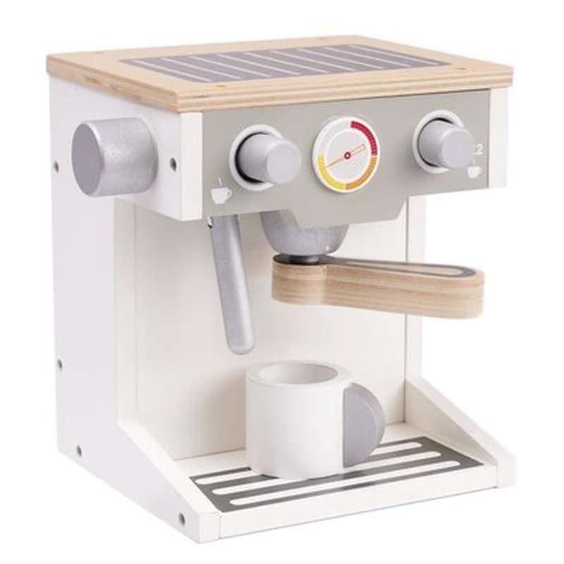 Loco. Παιδική Ξύλινη Μηχανή Καφέ Με Αξεσουάρ Ξύλινη Κούπα 17,7 X 16,5 X 14,5 Cm