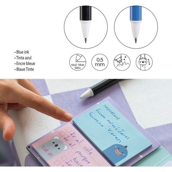 Στυλό Gel Erasable Miquelrius Καρχαρίας-Πιγκουίνος 0.5mm Μπλε (2 Τεμάχια) image 3