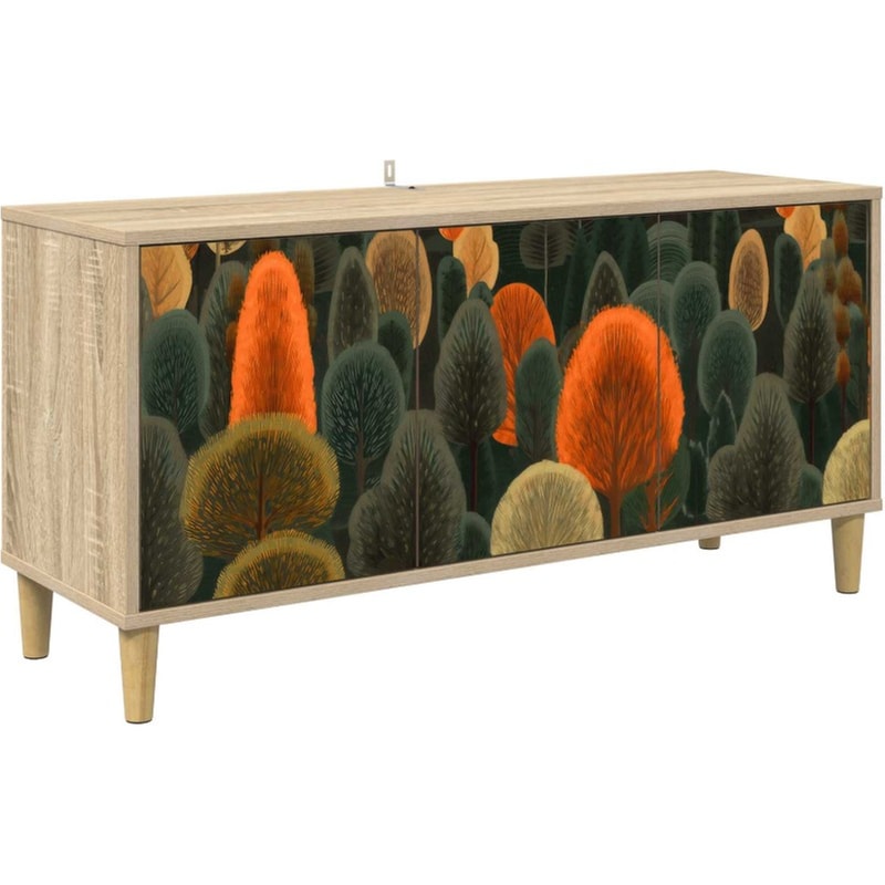 Έπιπλο Τηλεόρασης VidaXL ZAANDAM 102 x 33 x 50 cm - Sonoma Δρυς