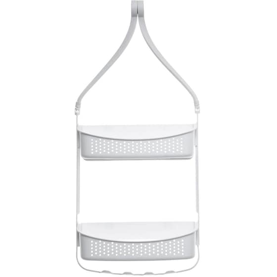 Ραφιέρα Μπάνιου Spitishop Πλαστική Διπλή 31.5x11x70cm - Λευκό image 2