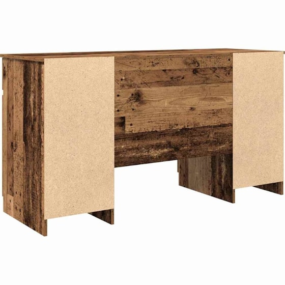 Γραφείο VidaXL από Επεξεργασμένο Ξύλο 140x49x76 cm - Παλιό Ξύλο image 4