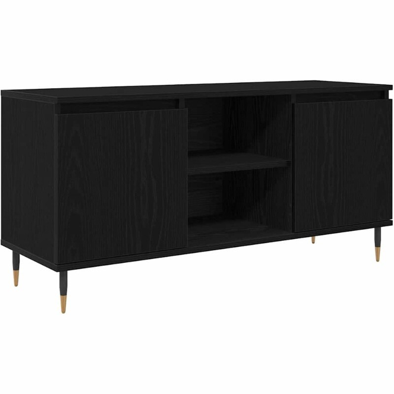 Έπιπλο Τηλεόρασης VidaXL 104 x 35 x 50 cm - Μαύρη Οξιά