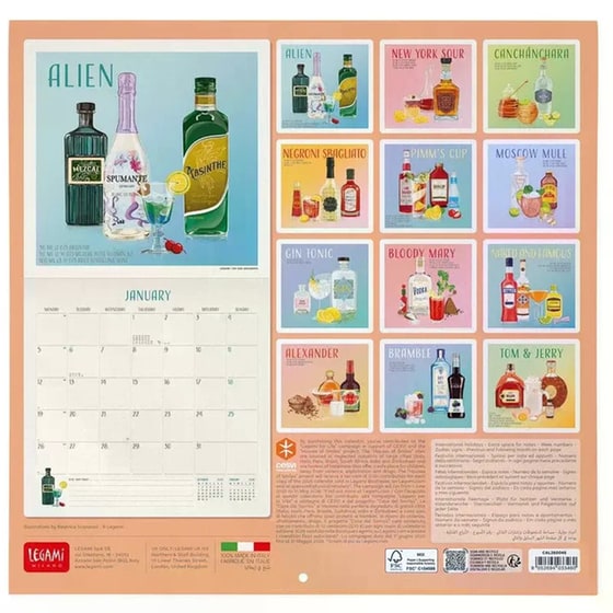 Ημερολόγιο Τοίχου Legami 2026 Cheers 30x29cm image 2