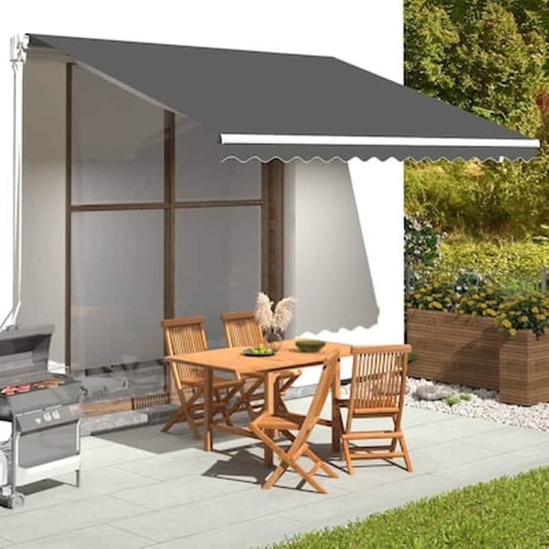 Vidaxl Τεντόπανο Ανταλλακτικό Ανθρακί 4 X 3,5 Μ.