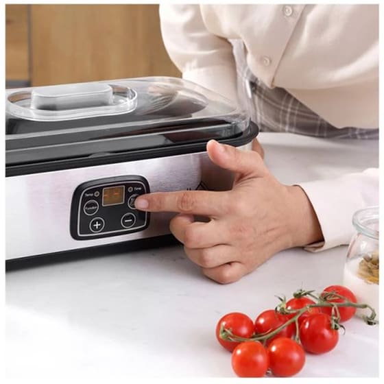 Γιαουρτομηχανή HOMCOM 800-089V90 30 W Ασημί image 1