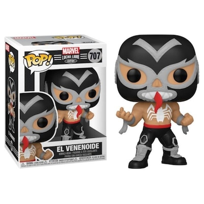 Funko Pop! Marvel: Lucha Libre Edition – El Venenoide No.707 Bobble-head Vinyl Figure