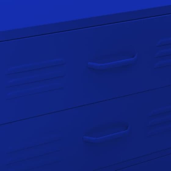 Vidaxl Συρταριέρα Ναυτικό Μπλε 80 X 35 X 101,5 Εκ. Από Ατσάλι image 3