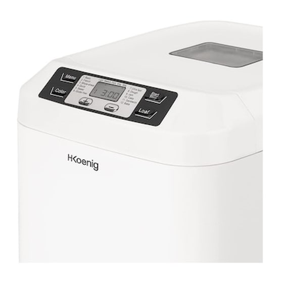 Αρτοπαρασκευαστής H.KOENIG BAKE320 550 W Λευκό image 3