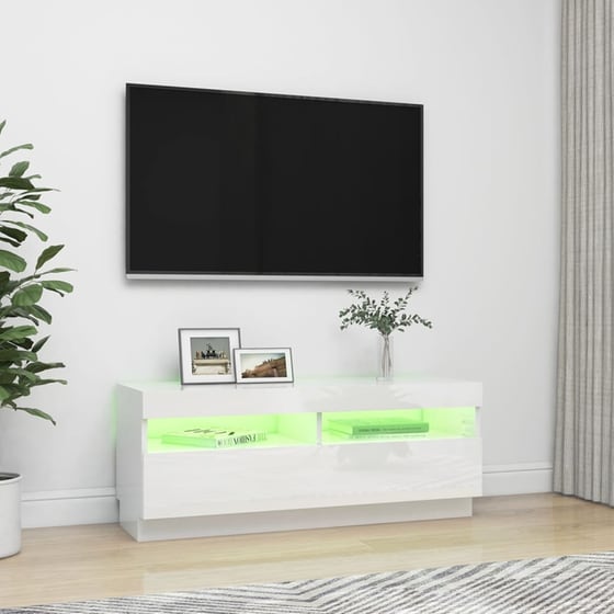 Έπιπλο Τηλεόρασης  VidaXL από Μοριοσανίδα 100x35x40 cm - Λευκό image 4