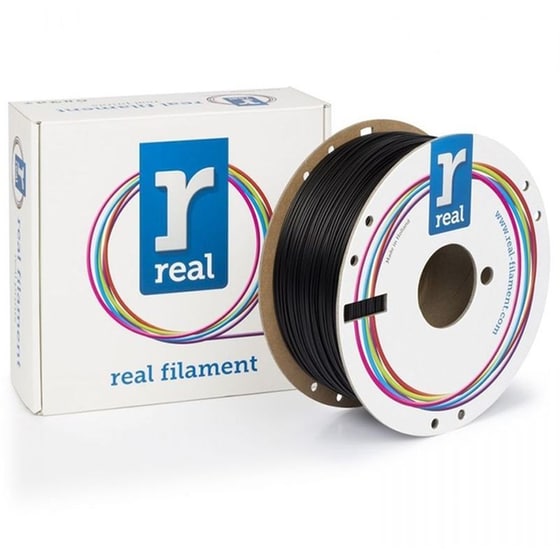 REAL FILAMENTS νήμα 3D εκτυπωτή PLA Recycled - 1kg 1.75mm - Μαύρο image 0