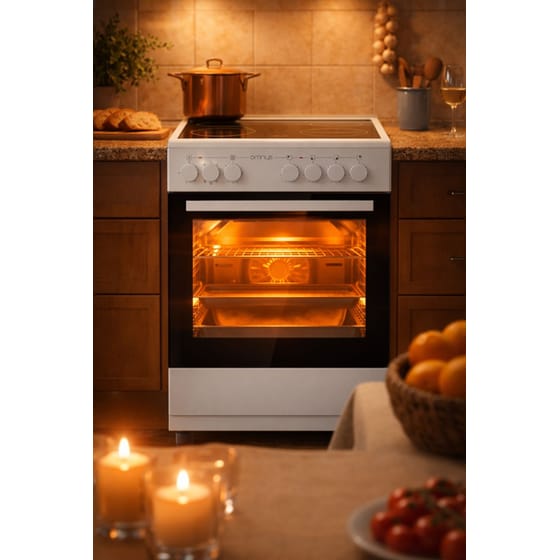OMNYS EC6809MRW 80 Lt Λευκό Ηλεκτρική Κουζίνα Κεραμική image 3