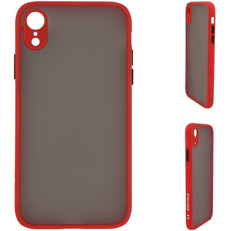 Θήκη Apple iPhone XR - Sonique Color Button Bumper - Κόκκινο