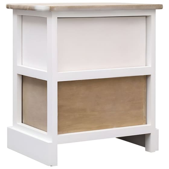 Κομοδίνο Vidaxl Από Ξύλο Παυλώνιας 2τμχ 38x28x45 cm - Φυσικό Λευκό image 5