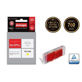 Συμβατό Canon Cli-571XL Κίτρινο Μελάνι Εκτυπωτή Cli-571y