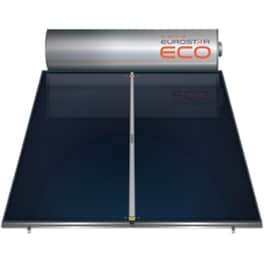 Ηλιακός Θερμοσίφωνας SOLE Eurostar-eco 200L/3τμ Διπλής Ενέργειας Ταράτσας