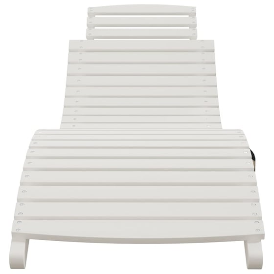 Ξαπλώστρα VidaXL από Μασίφ Ξύλο Ακακίας 184x55x64 cm - Λευκή image 4