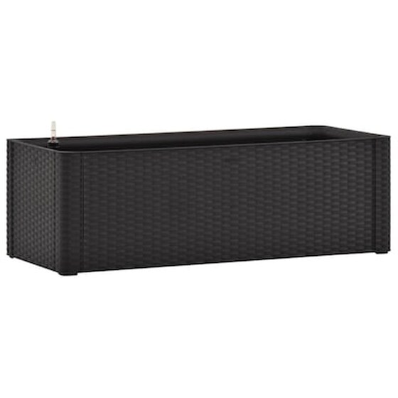 Vidaxl Ζαρντινιέρα Κήπου Ανθρακί 100x43x33 Εκ. Με Αυτόματο Πότισμα image 2