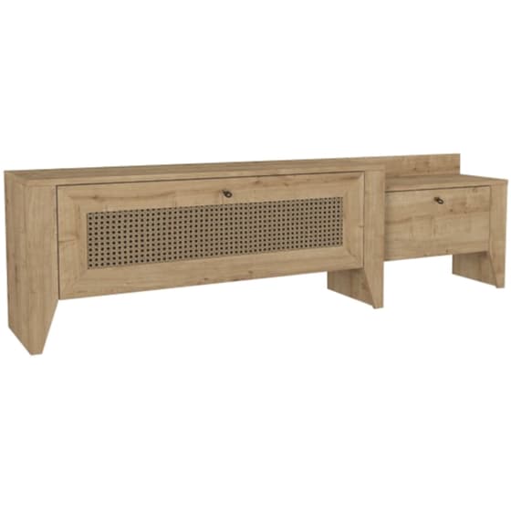 Έπιπλο Τηλεόρασης 24Mall Procida από Μοριοσανίδα 180x35x50 cm - Μπεζ image 0