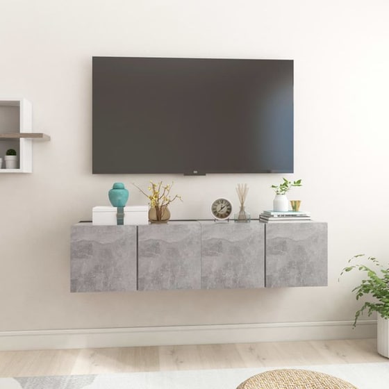 Ράφια Τοίχου VidaXL από Μοριοσανίδα 60x30x30 cm 2 Τμχ - Γκρι image 2