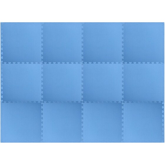 Δάπεδο Γυμναστικής VidaXL από EVA Foam Σετ 12 Τμχ 60x60 cm - Μπλε image 1