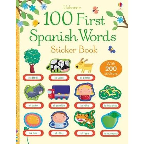 100 First Spanish Words Sticker Book image 0