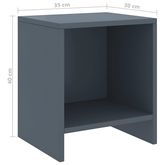 Κομοδίνο Vidaxl Από Μασίφ Ξύλο Πεύκου 2τμχ 35x30x40 cm - Ανοιχτό Γκρι image 5