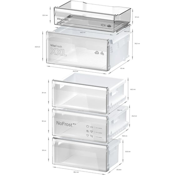 BOSCH KGN392IDF Full No Frost 363 Lt Brushed Steel Anti-Fingerprint Ψυγειοκαταψύκτης image 9